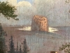 ”Paisaje Alpino con Personajes y Fuente”, escuela franco-suiza, finales del siglo XVIII
