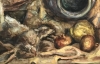 “Bodegón de Caza”, óleo sobre lienzo, Glòria Morera Font (1938), años 70 del siglo XX