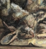 “Bodegón de Caza”, óleo sobre lienzo, Glòria Morera Font (1938), años 70 del siglo XX