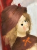 “Muñeca Descansando en Silla Roja”, T.González, años 50-60 del siglo XX 