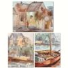 ”Scène Portuaire au Clocher Gothique”, Fremaux, años 60-70 del siglo XX