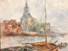 ”Scène Portuaire au Clocher Gothique”, Fremaux, años 60-70 del siglo XX