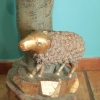 San Juan Bautista monumental, escuela gallega, siglo XVIII, madera policromada y dorada