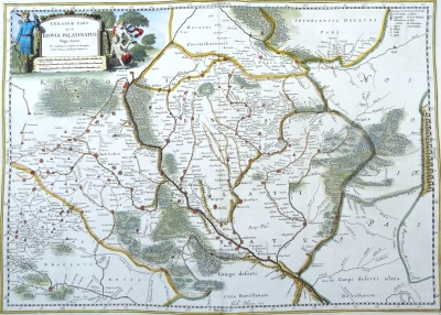 Ucraina, Kiev, mapa por J. Blaeu, 1662/1680, Ukrainae pars quae Kiovia Palatinatus