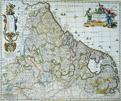 Belgica, Paises Bajos, Luxemburgo, N. Visscher, 1690, Germaniae Inferioris XVII Provinciarum Acuratissima Tabula Nuperrime edita per Nicolaum Visscher