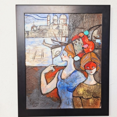 Cuadro al óleo ”Venecia” de Otto Stawi Karlsruhe, 1960 - 1970