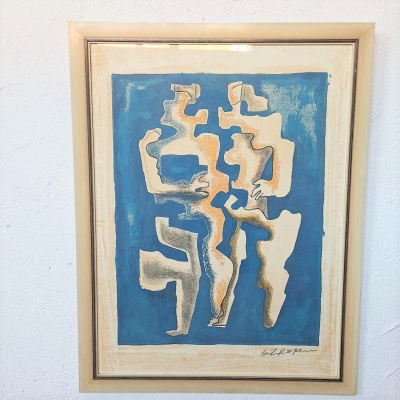 Litografía de Zadkine Ossip, ”Les deux ossip”, 1963