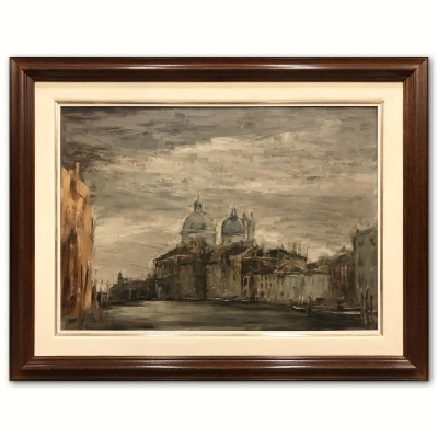 “Venecia – Santa Maria della Salute desde el Gran Canal”, Josep Cruañas Fages (1942), 1985