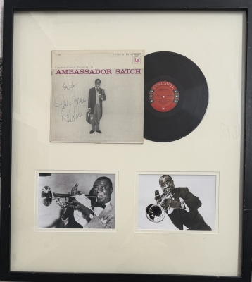 Louis Armstrong, LP firmado, Ambassador Satch, Columbia CL 840, R772