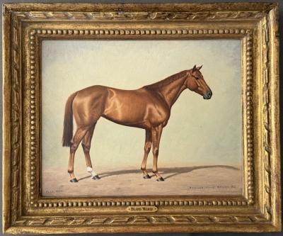 Richard Stone Reeves, óleo sobre tabla, 1982, Blue Wind, american horse