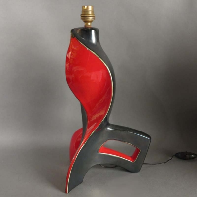 Lámpara de mesa francesa de cerámica de Vallauris, 1950 - 1959