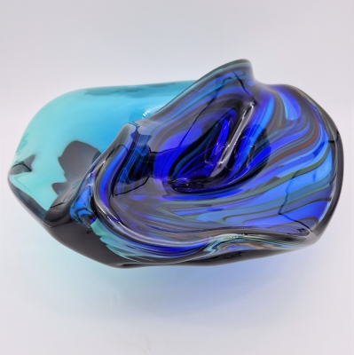 Centro de mesa de cristal de Murano, diseñado por Davide Dona, 1980 - 1985