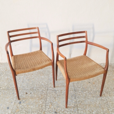 Sillas danés de teca, modelo 62, de Niels O. Møller para JL Moller, Dinamarca, 1960