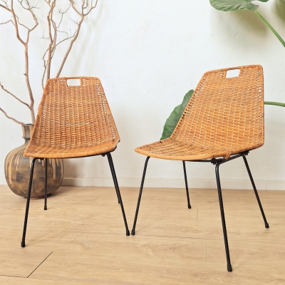 Dos sillas vintage de ratán, 1960 - 1970