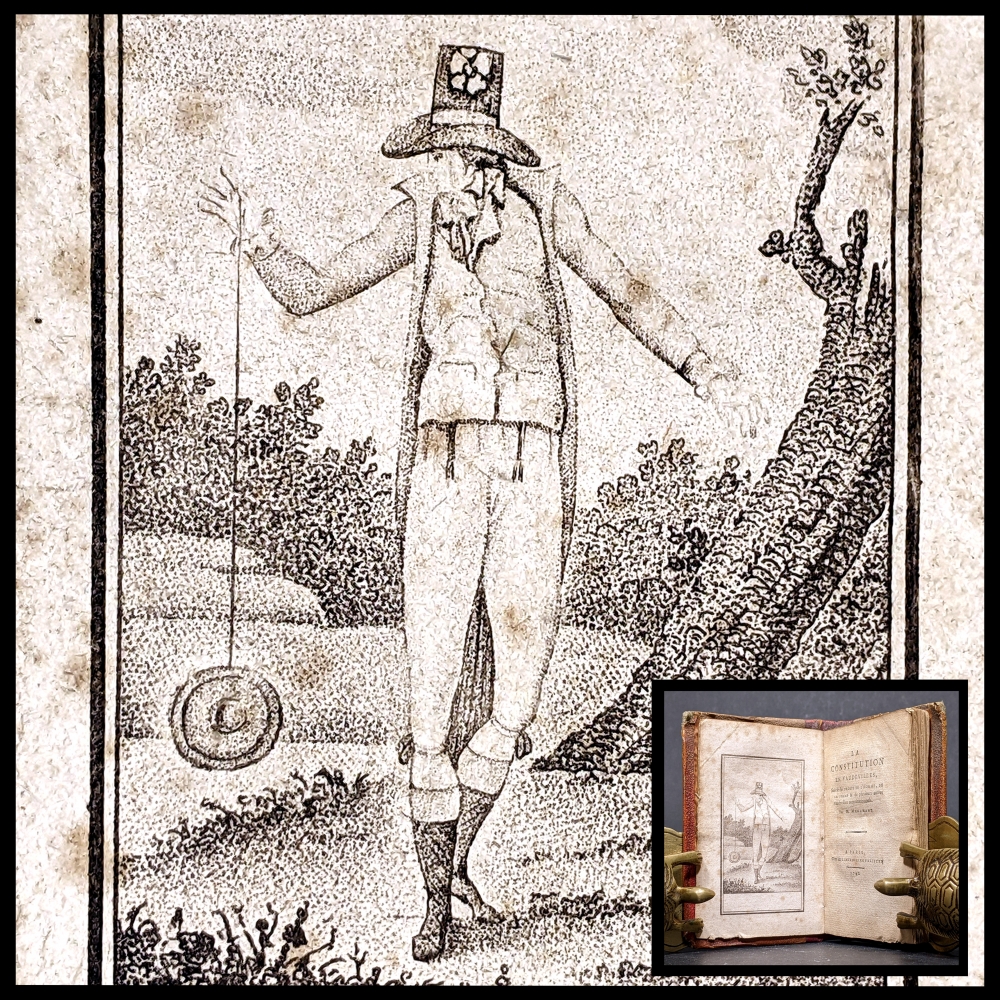 Año 1792 La primera representación de un yoyó. Marchant, La constitution en vaudevilles. Primera edición. Revolución Francesa. París.