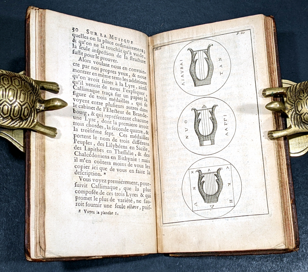 Año 1725 Diálogo sobre la música de los Antiguos, primera edición. Rarísima. Châteauneuf