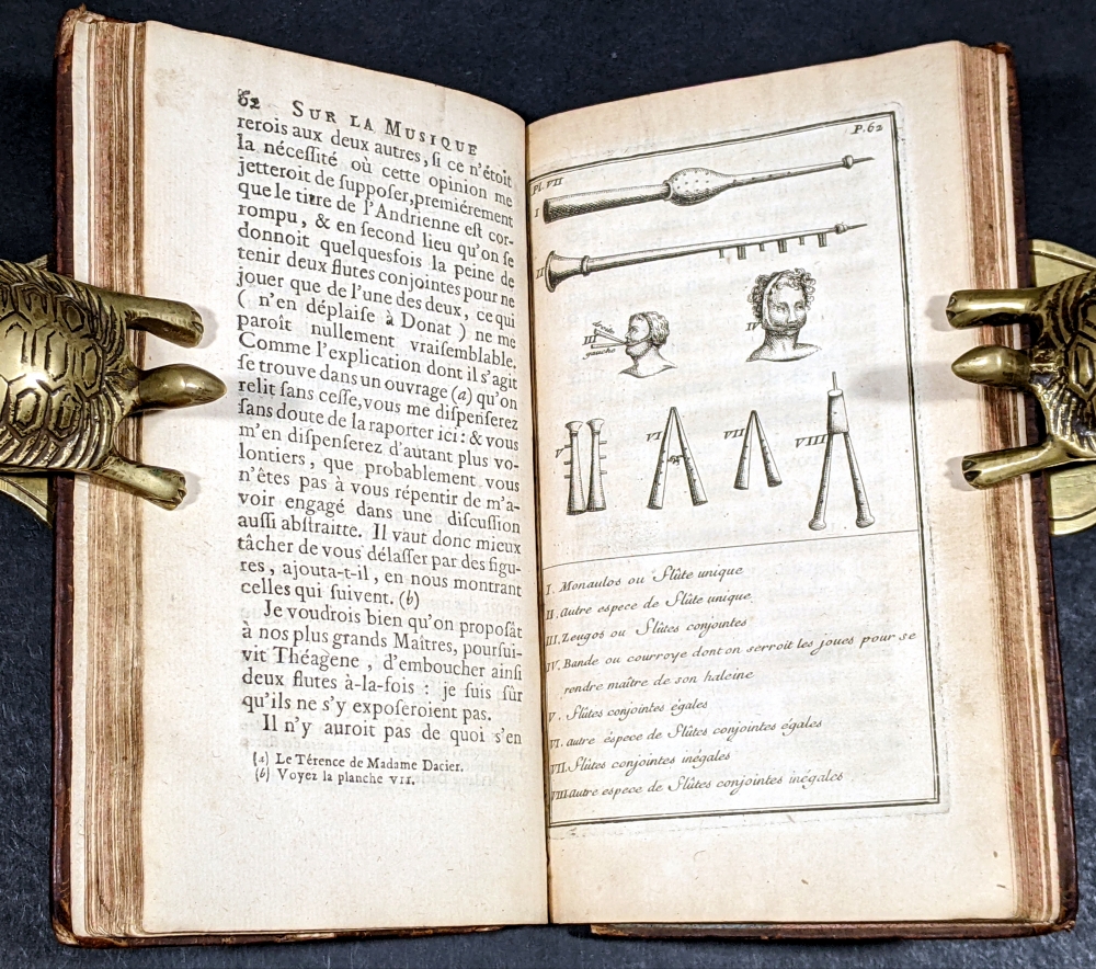 Año 1725 Diálogo sobre la música de los Antiguos, primera edición. Rarísima. Châteauneuf