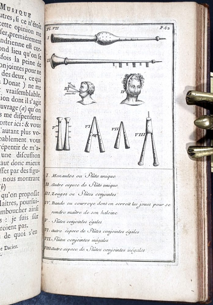 Año 1725 Diálogo sobre la música de los Antiguos, primera edición. Rarísima. Châteauneuf