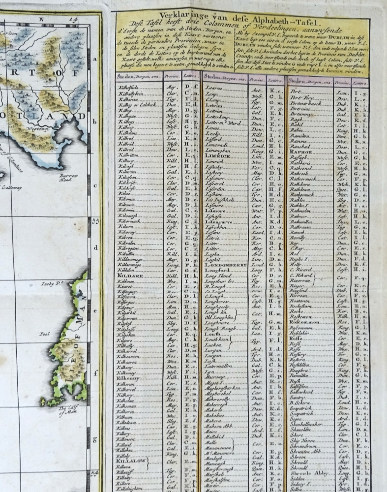 Irlanda, mapa raro y de gran tamaño, N. Visscher, 1690, Hibernae Regnum…