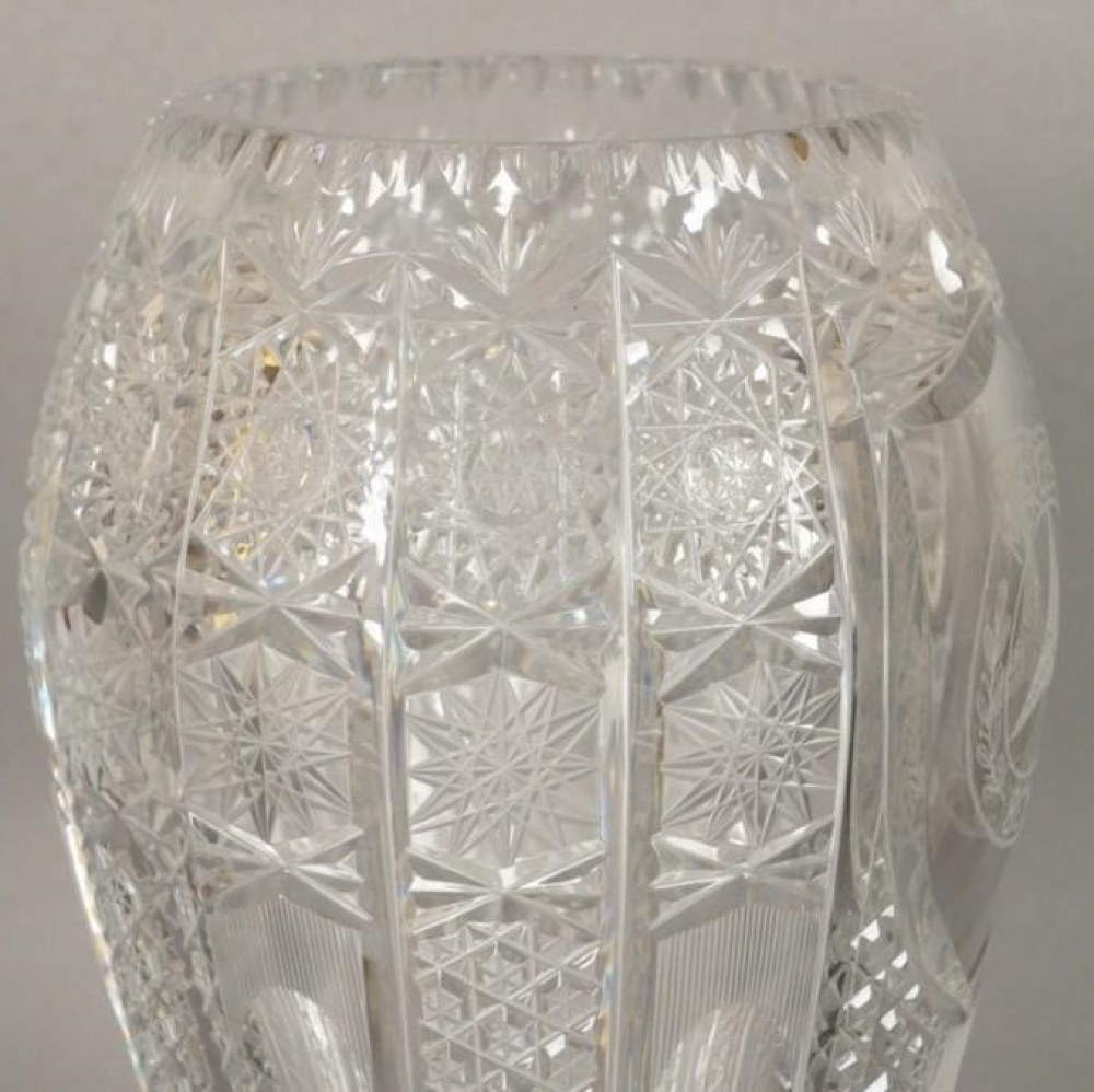 Jarrón de cristal con estrella de Mercedes Benz, 1930 - 1940