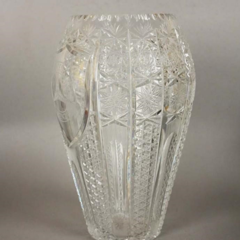 Jarrón de cristal con estrella de Mercedes Benz, 1930 - 1940