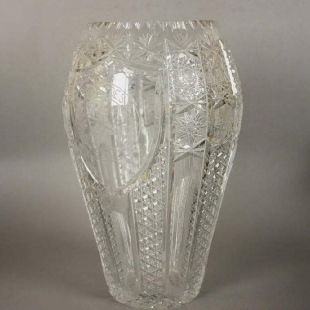 Jarrón de cristal con estrella de Mercedes Benz, 1930 - 1940