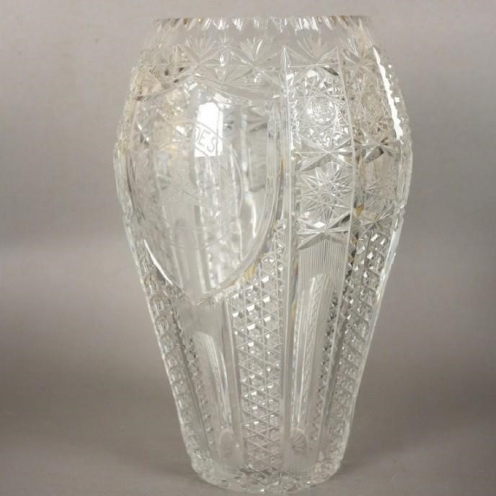 Jarrón de cristal con estrella de Mercedes Benz, 1930 - 1940