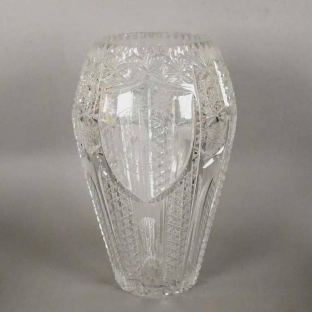 Jarrón de cristal con estrella de Mercedes Benz, 1930 - 1940