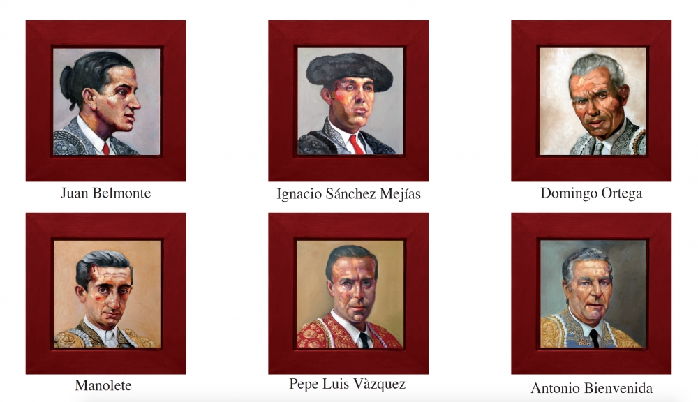 Pablo Schugurensky, colección de 50 pinturas, retratos de toreros