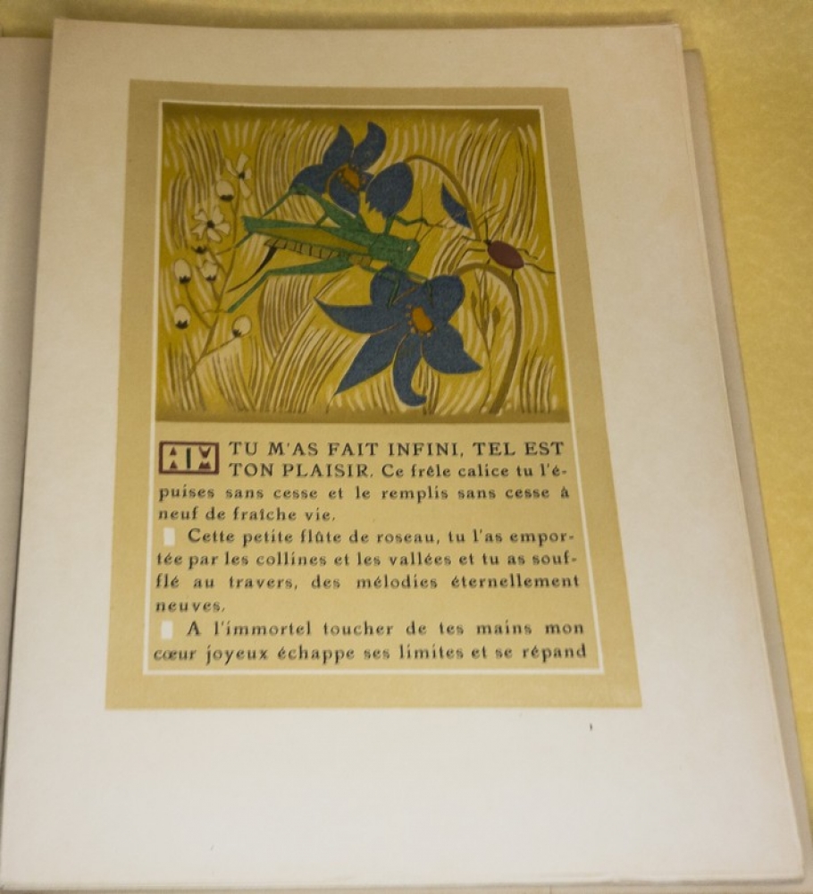 Rabindranath Tagore, L'offrande lyrique, Traduction d'André Gide, F. L. Schmied, 1925