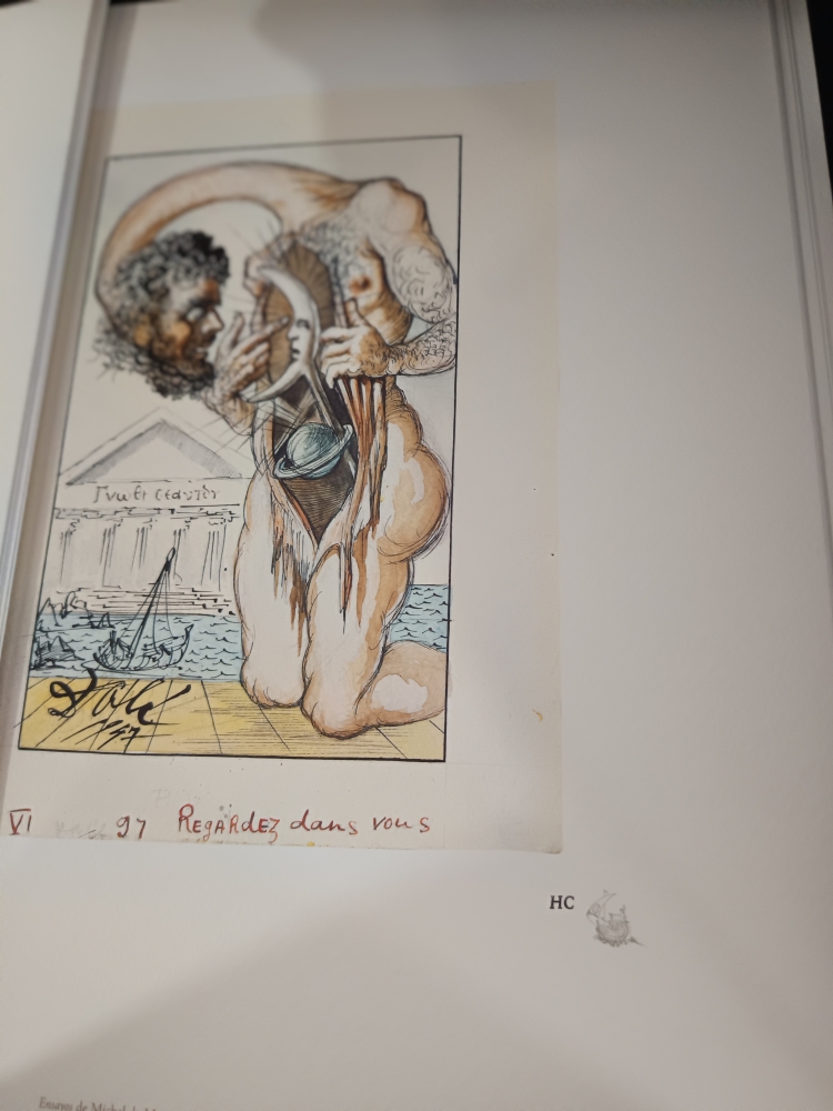 Ensayos de Michel Montaigne, ilustraciones de Salvador Dalí, Editorial Planeta, ejemplar H.C.