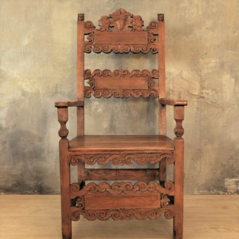 Silla tallada historicista, 1850 - 1880
