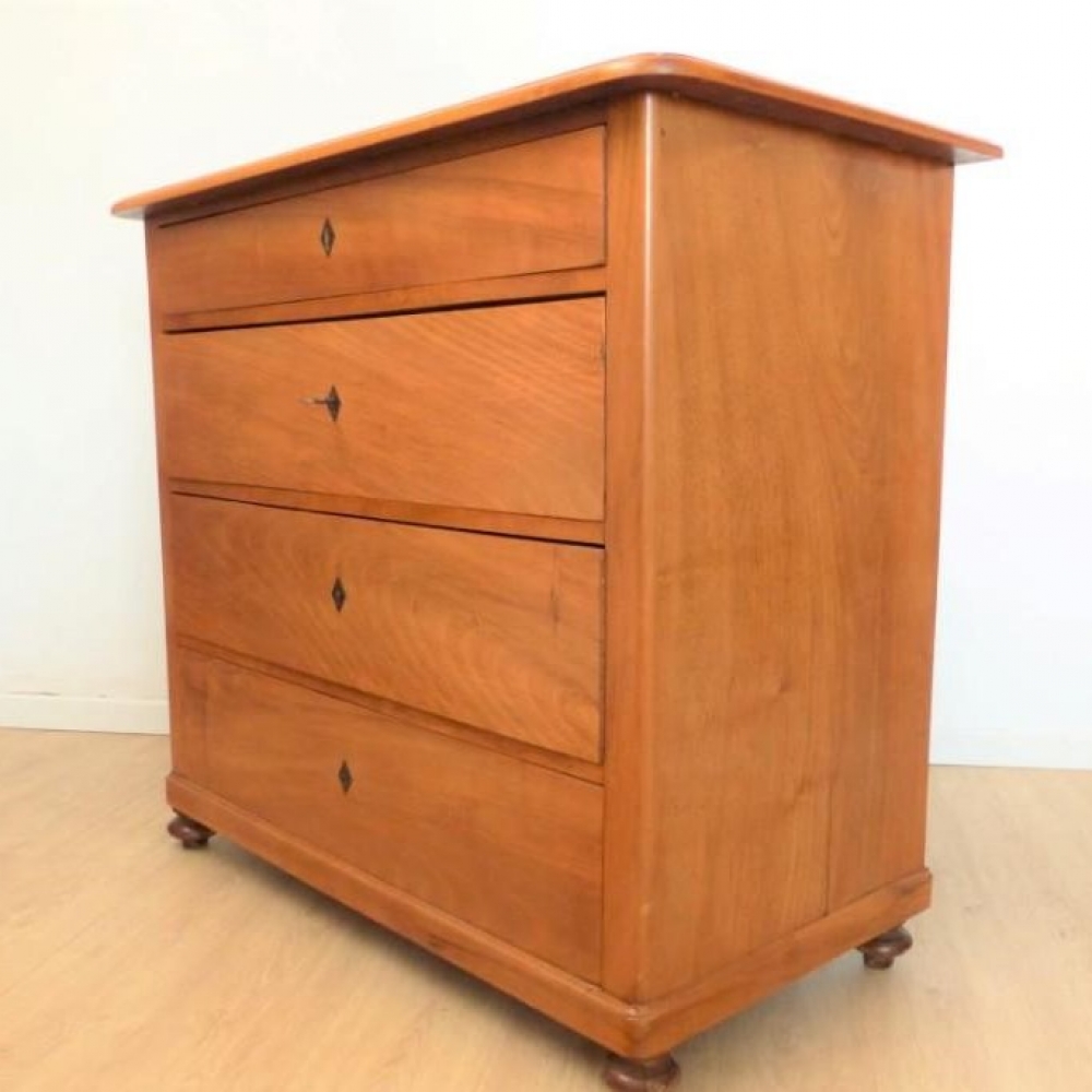 Cómoda Biedermeier con cuatro cajones, 1820 - 1850