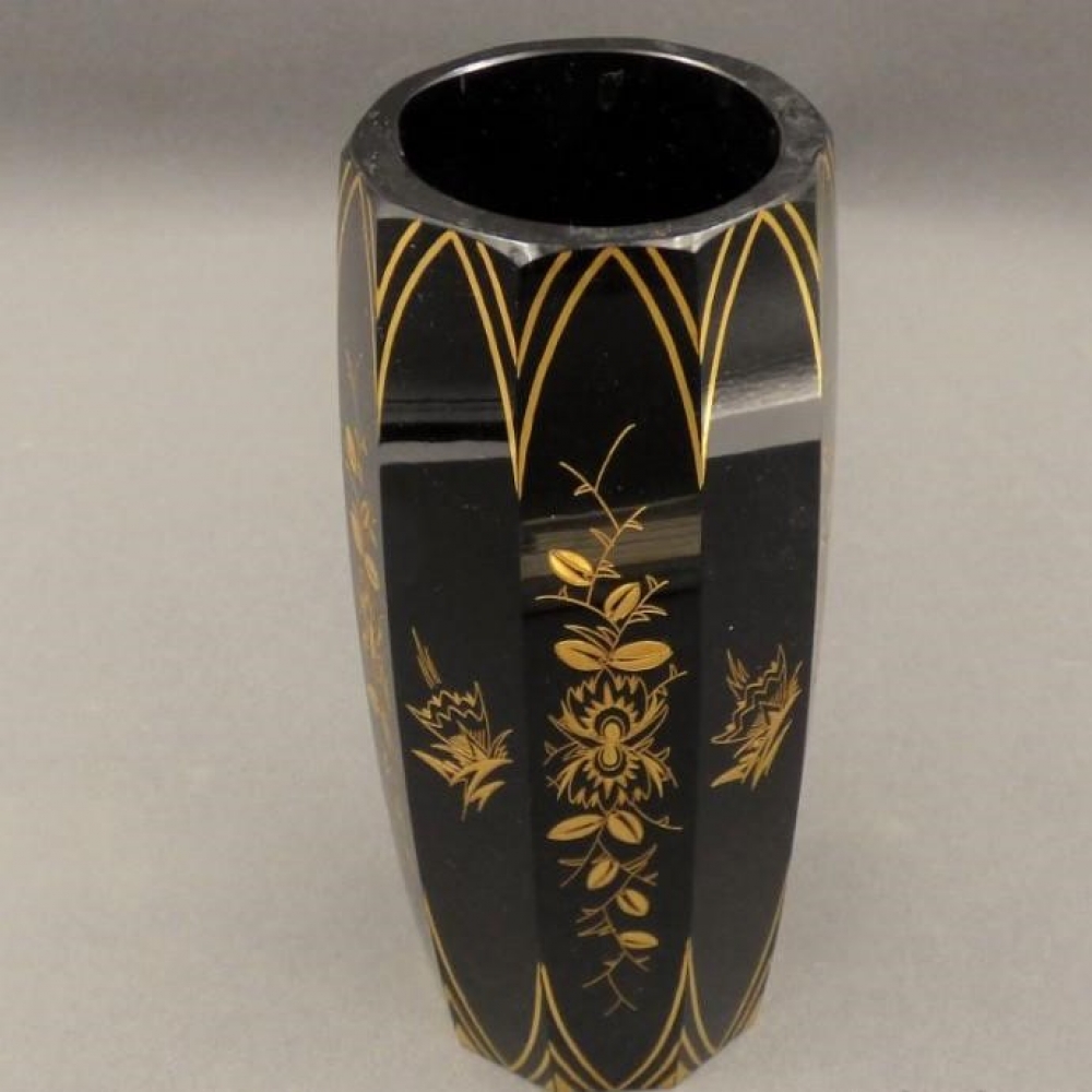 Florero art nouveau de cristal de Moser Karlsbad, 1900 - 1920