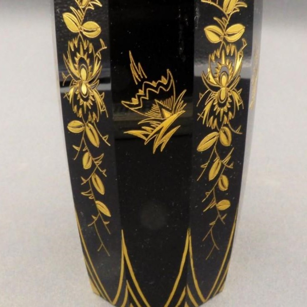 Florero art nouveau de cristal de Moser Karlsbad, 1900 - 1920