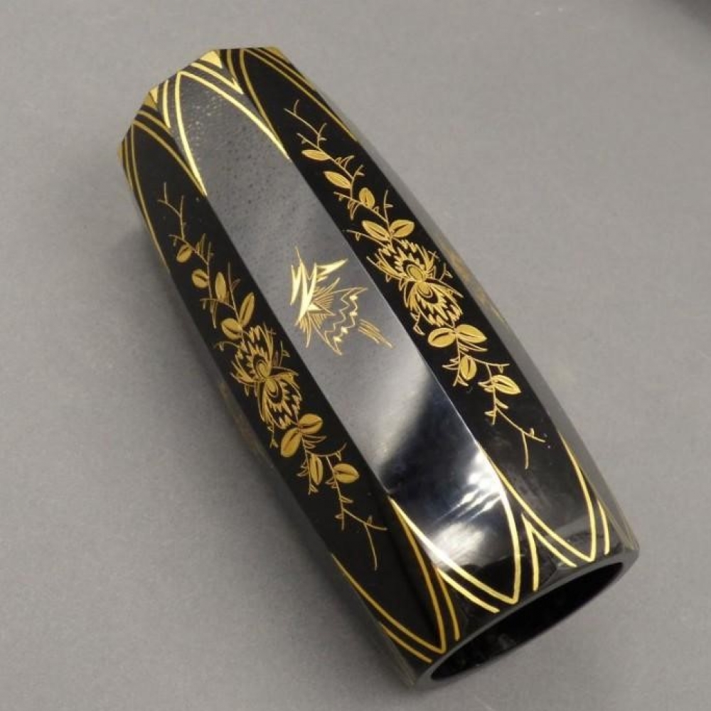 Florero art nouveau de cristal de Moser Karlsbad, 1900 - 1920