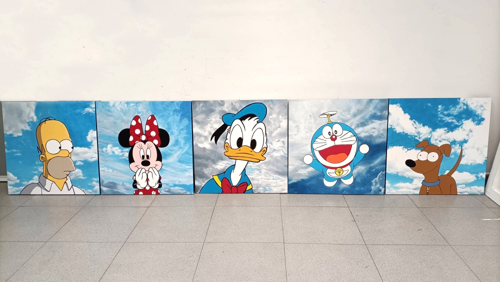 Jorge Pérez Parada, pintura pop urbana, Doraemon, 2022
