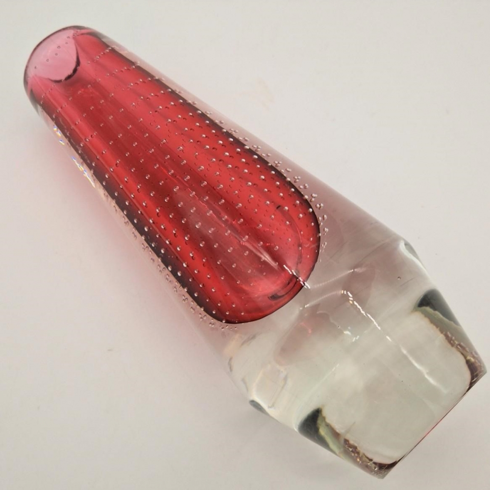 Florero de cristal de Gunnel Nyman para Nuutajarvi Notsjo, Finlandia, 1940 - 1950