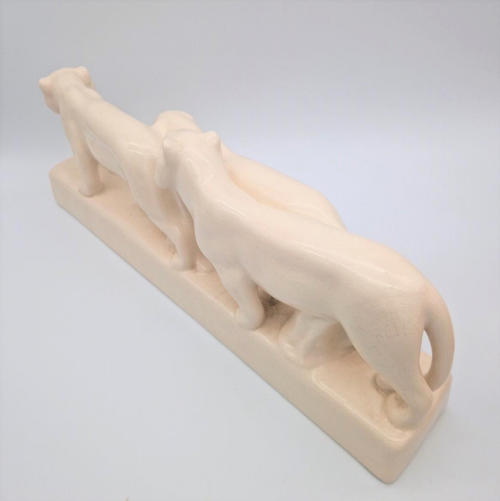 Figura belga art déco de Emaux de Louviere, 1930 - 1935