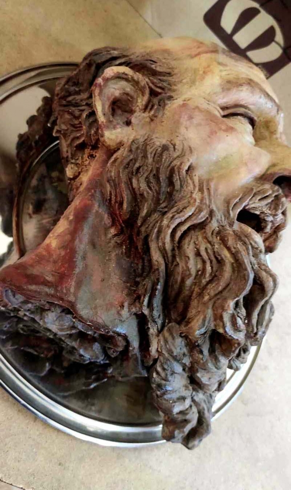 Francis Arrendo, escultura religiosa, San Juan Bautista, 2019