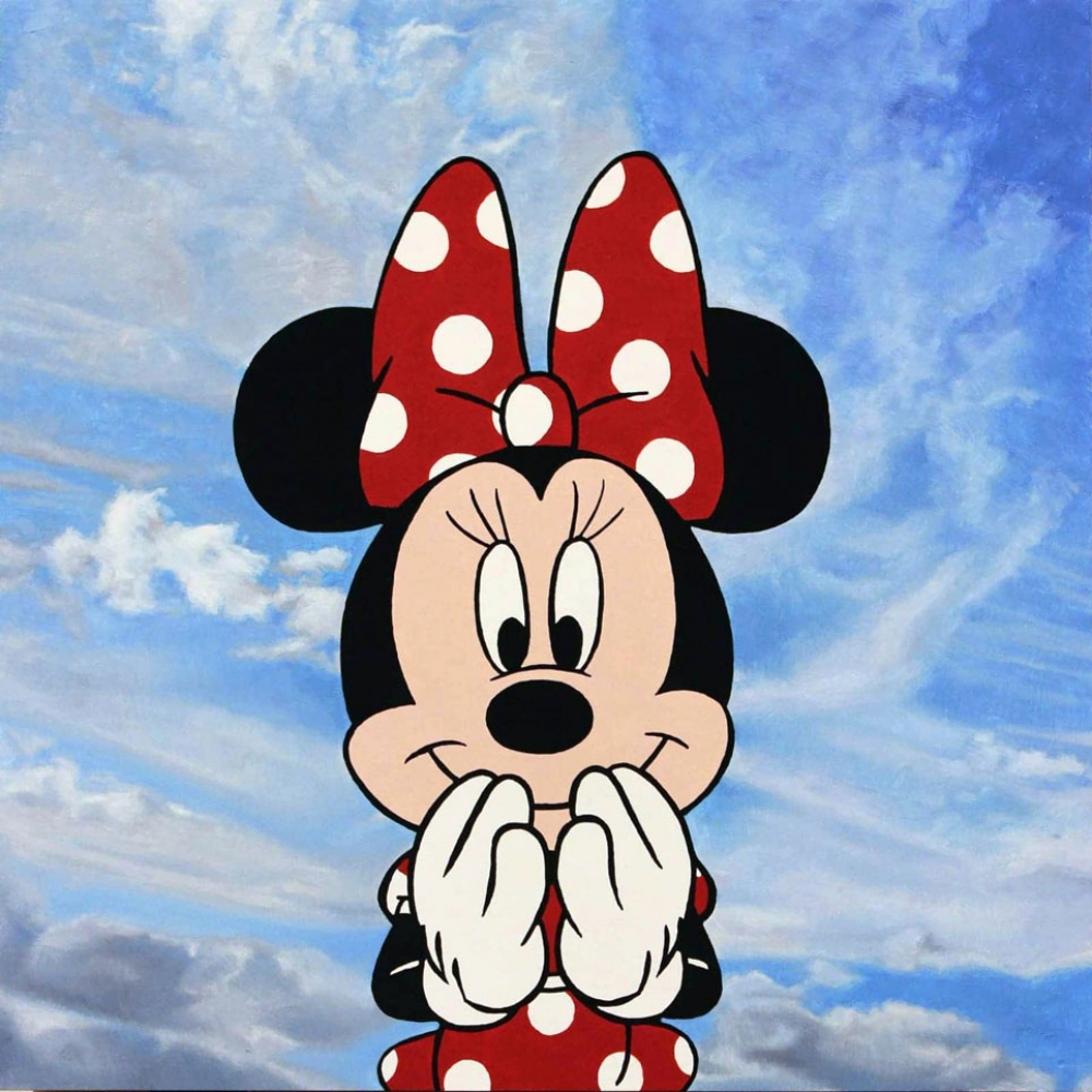 Jorge Pérez Parada, pintura pop urbana, Minnie Mouse, 2022