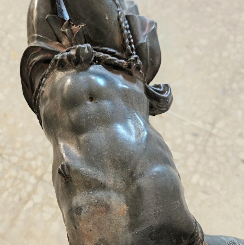 Figura de pared de gran tamaño de Jesucristo de estaño, 1880 - 1900