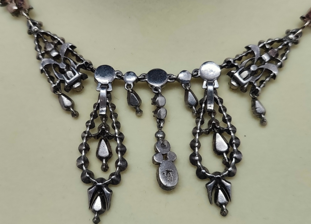 Collar de plata, oro de 18K y diamantes