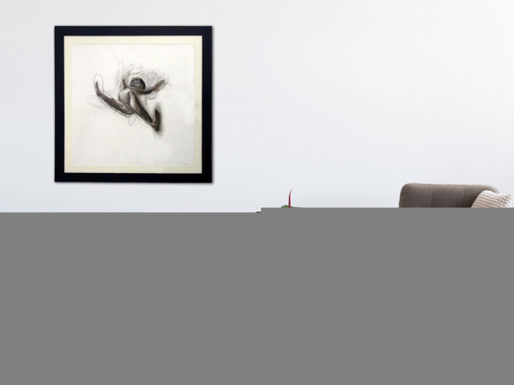 Jon Ander del Arco, pintura contemporánea, personaje saltando, 2004