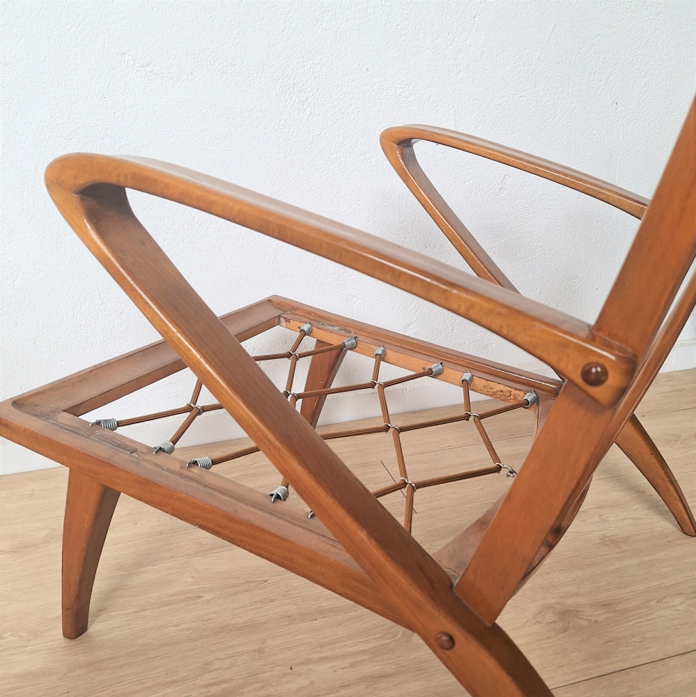 Dos sillones de madera curvada de 1940, fabricado por Guglielmo Ulrich para C.W.K. Möbel