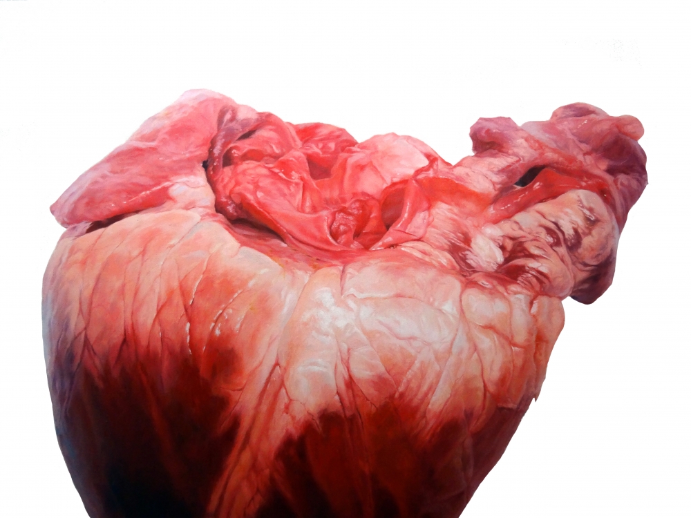 Pintura contemporánea realista corazón, artista chino Lu Zhengyuan