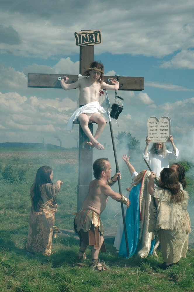 Christoph Schlingensief, fotografía digital contemporánea, crucifixión, 2007