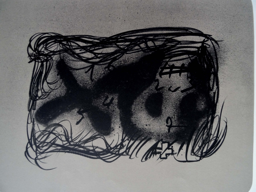Antoni Tápies, litografía abstracta, años 80