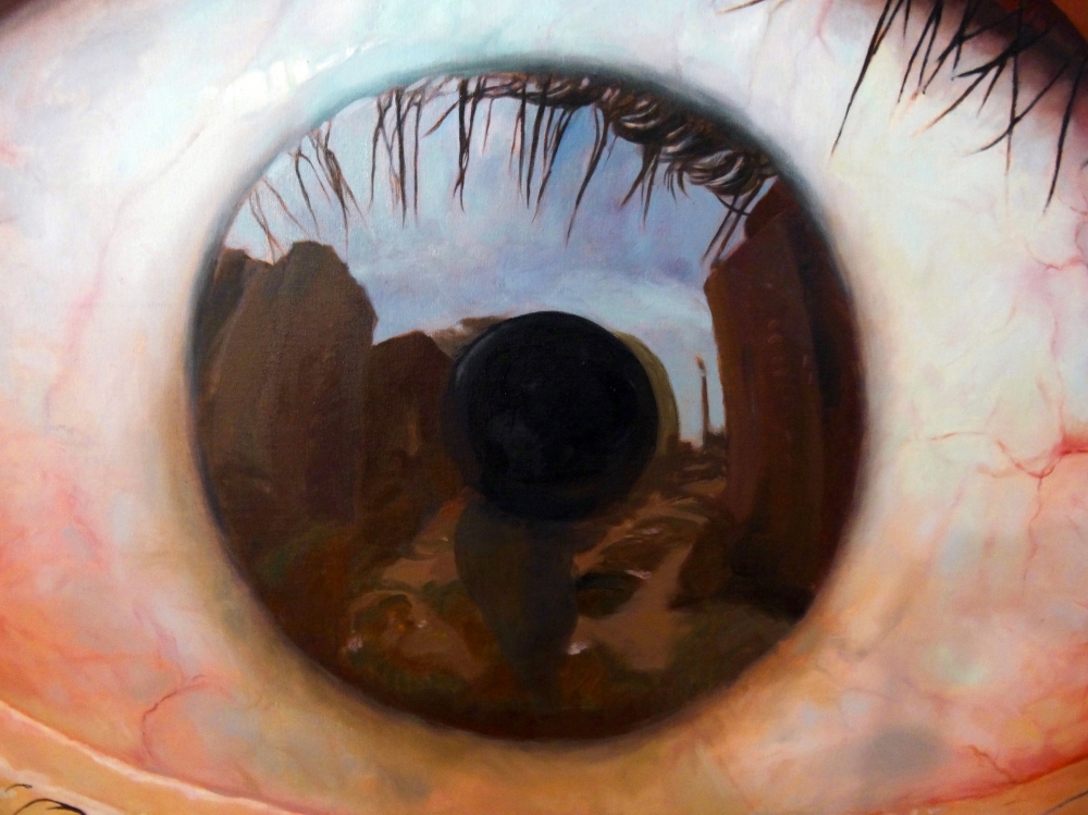Lu Zhengyuan, pintura hiperrealista, ojo, 2008