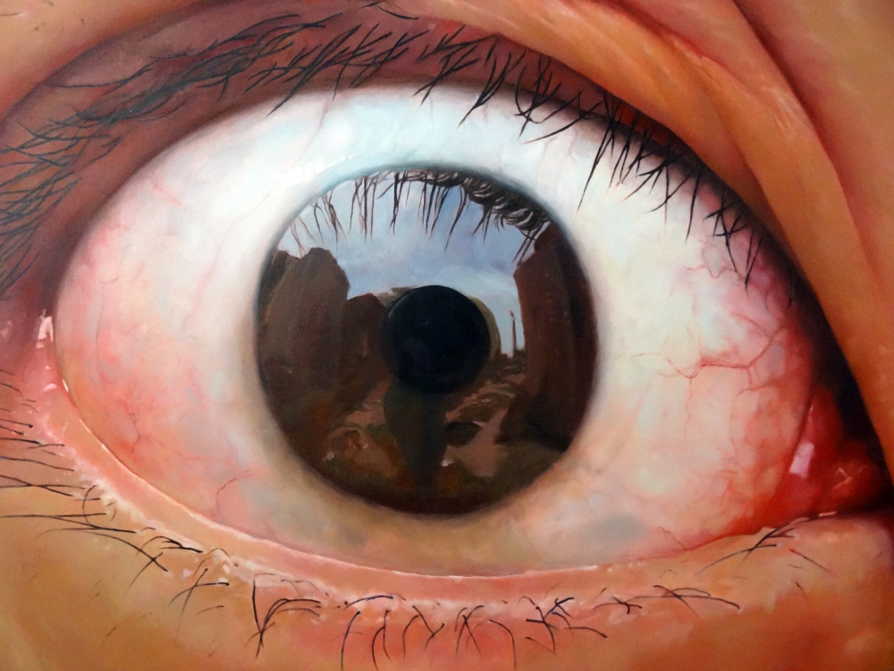 Lu Zhengyuan, pintura hiperrealista, ojo, 2008